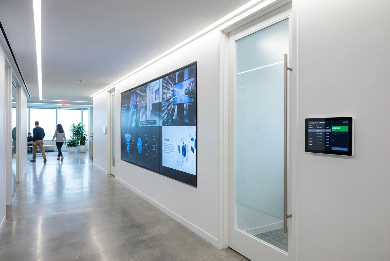 e会通信息发布系统如何与会议室场景联动